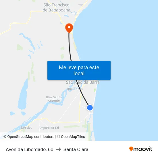 Avenida Liberdade, 60 to Santa Clara map