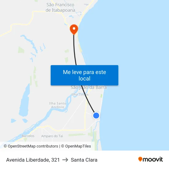 Avenida Liberdade, 321 to Santa Clara map