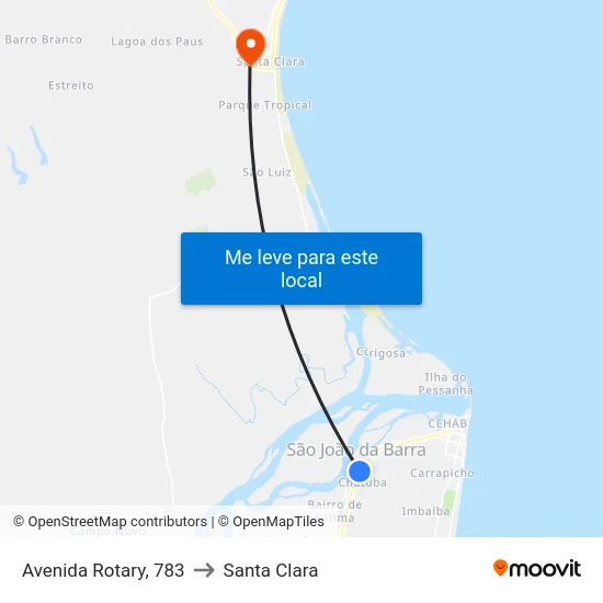 Avenida Rotary, 783 to Santa Clara map