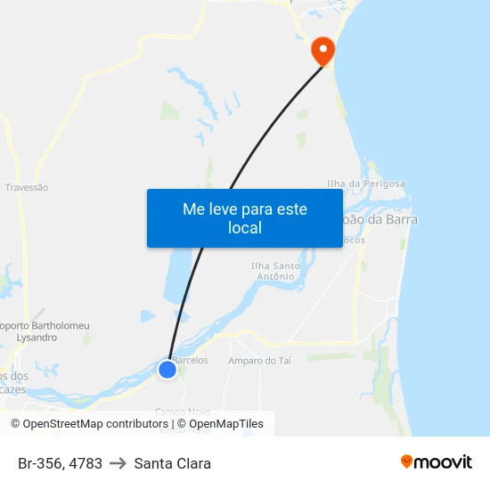 Br-356, 4783 to Santa Clara map