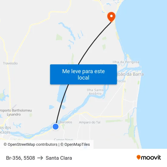 Br-356, 5508 to Santa Clara map