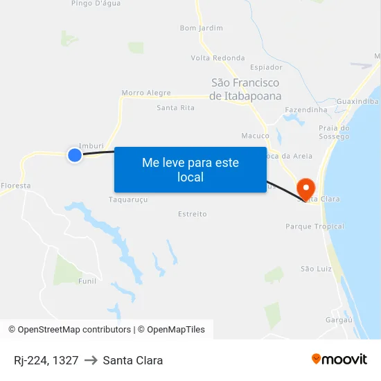 Rj-224, 1327 to Santa Clara map