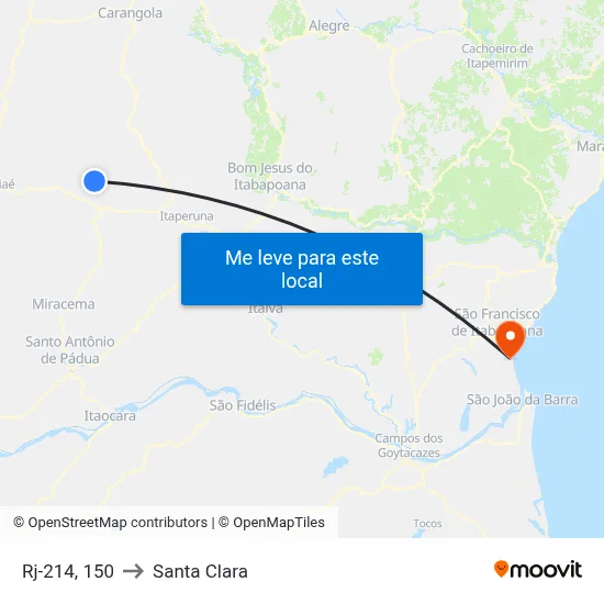 Rj-214, 150 to Santa Clara map