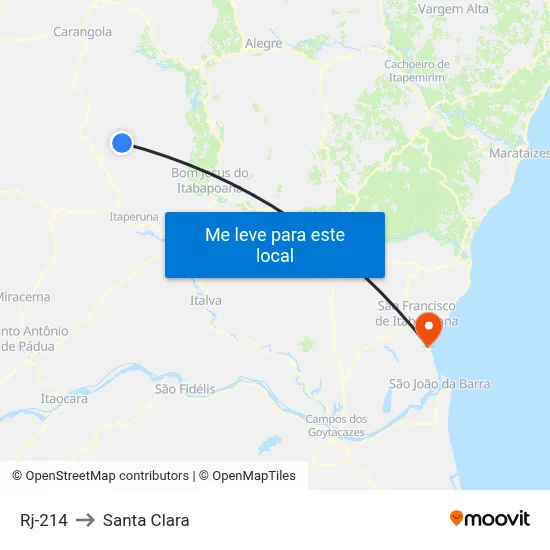 Rj-214 to Santa Clara map