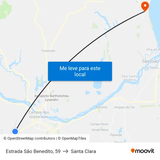 Estrada São Benedito, 59 to Santa Clara map