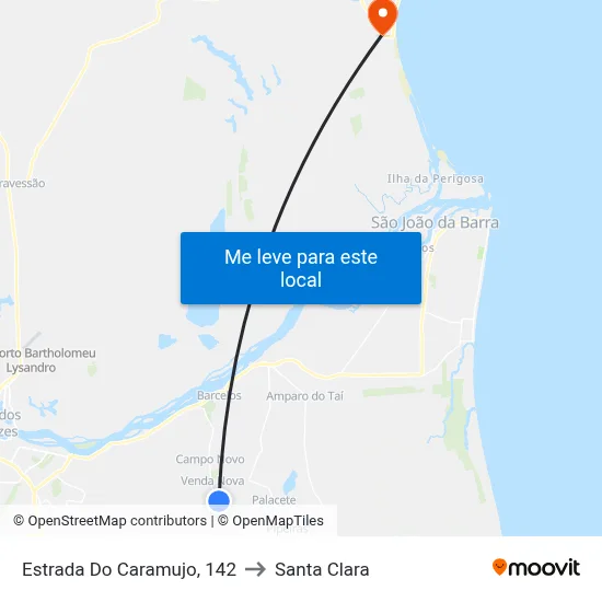 Estrada Do Caramujo, 142 to Santa Clara map