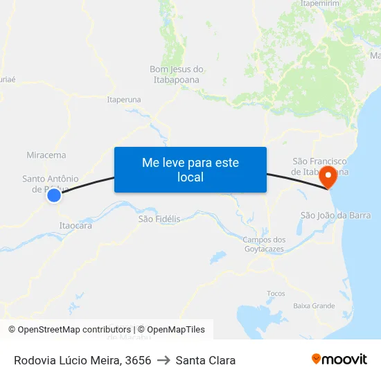 Rodovia Lúcio Meira, 3656 to Santa Clara map