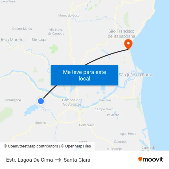 Estr. Lagoa De Cima to Santa Clara map