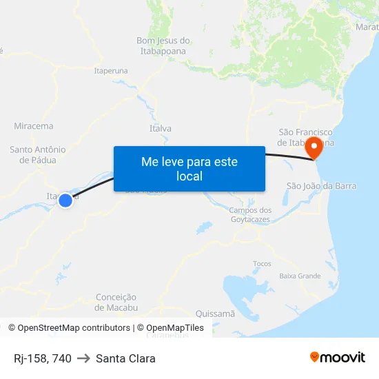 Rj-158, 740 to Santa Clara map