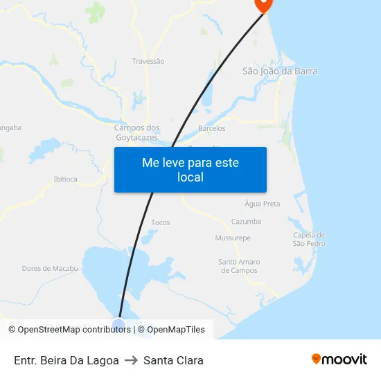 Entr. Beira Da Lagoa to Santa Clara map