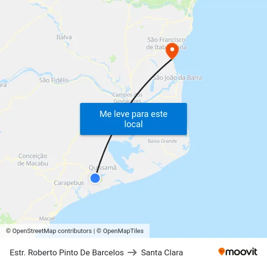 Estr. Roberto Pinto De Barcelos to Santa Clara map