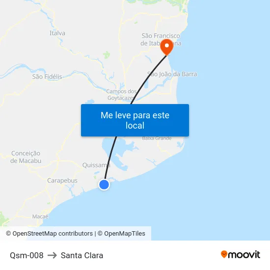 Qsm-008 to Santa Clara map