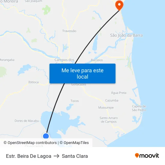 Estr. Beira De Lagoa to Santa Clara map