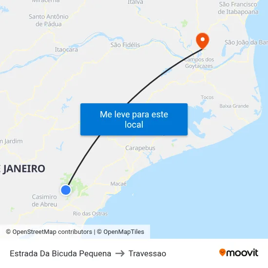 Estrada Da Bicuda Pequena to Travessao map