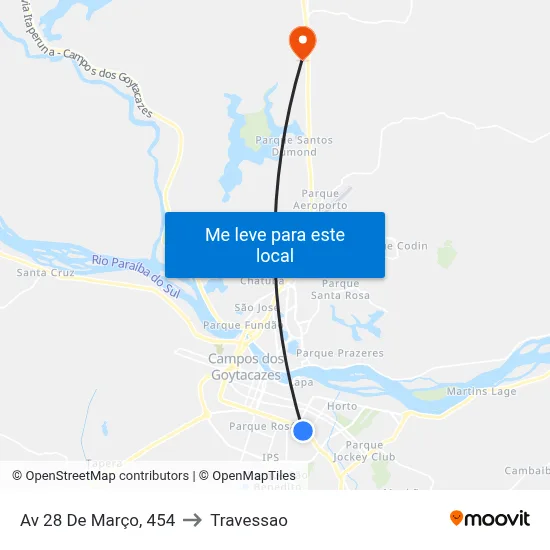 Av 28 De Março, 454 to Travessao map