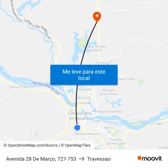 Avenida 28 De Março, 727-753 to Travessao map