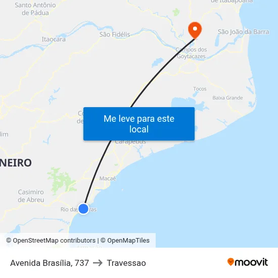 Avenida Brasília, 737 to Travessao map