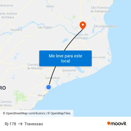 Rj-178 to Travessao map