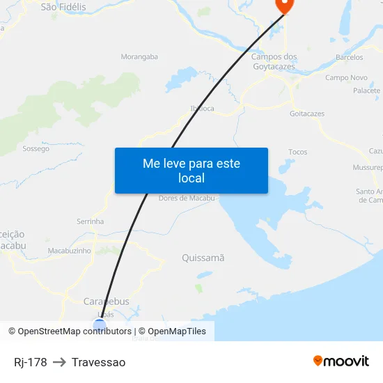 Rj-178 to Travessao map