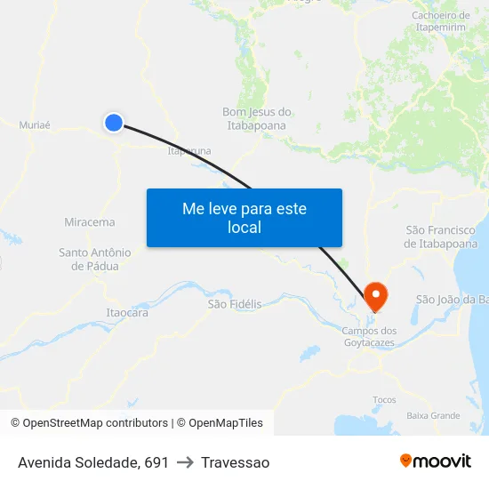Avenida Soledade, 691 to Travessao map