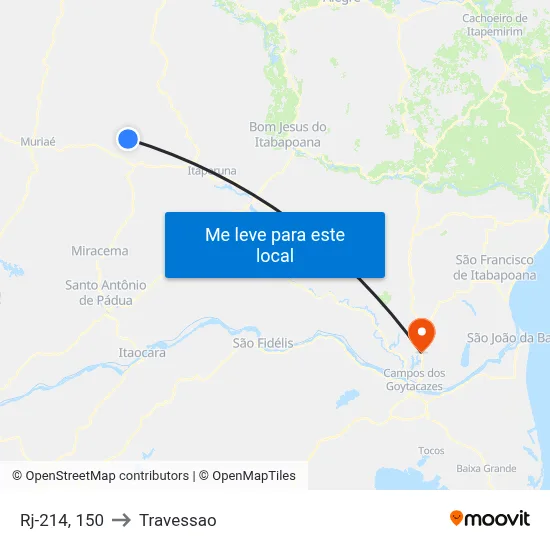 Rj-214, 150 to Travessao map