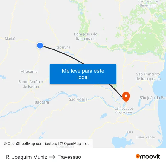 R. Joaquim Muniz to Travessao map