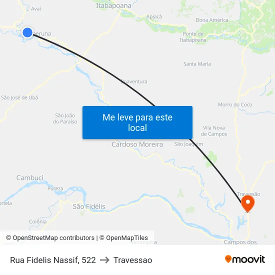 Rua Fidelis Nassif, 522 to Travessao map