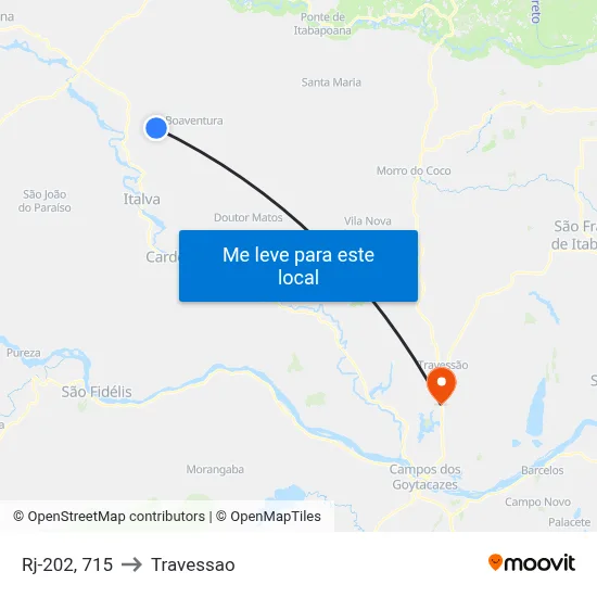 Rj-202, 715 to Travessao map