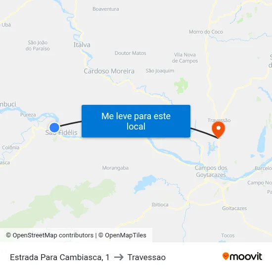 Estrada Para Cambiasca, 1 to Travessao map