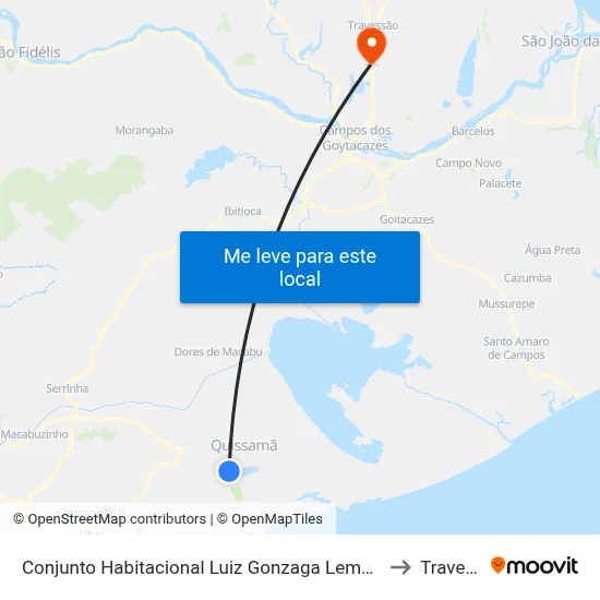 Conjunto Habitacional Luiz Gonzaga Lemos (Sentido Bairro) to Travessao map