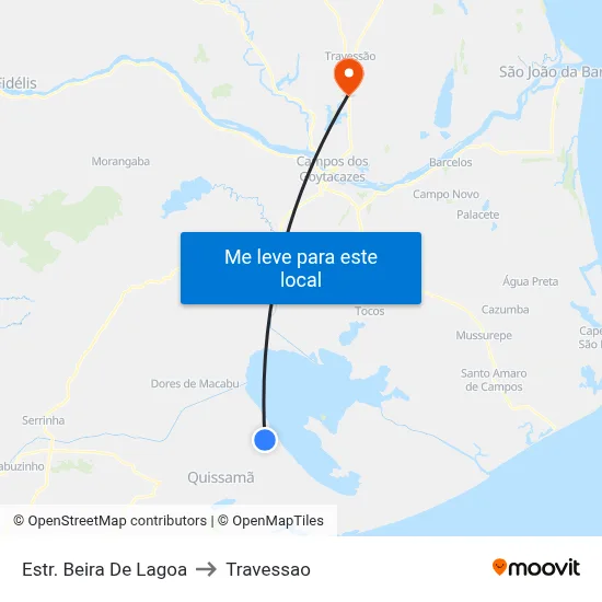 Estr. Beira De Lagoa to Travessao map