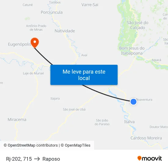 Rj-202, 715 to Raposo map