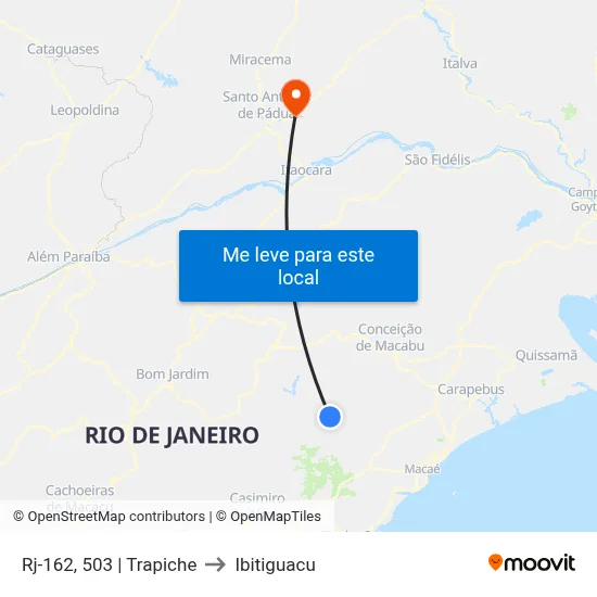 Rj-162, 503 | Trapiche to Ibitiguacu map
