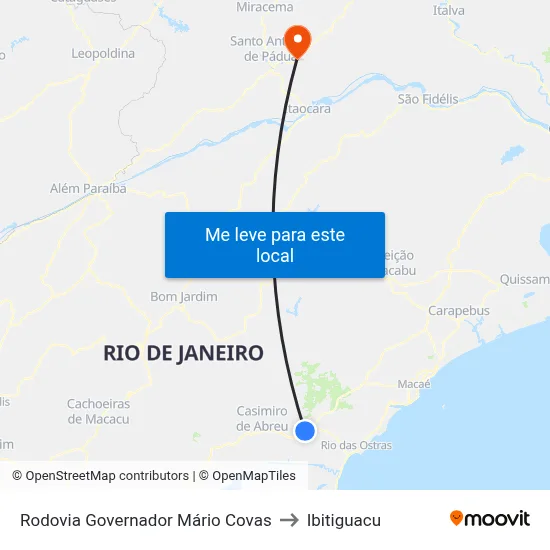 Rodovia Governador Mário Covas to Ibitiguacu map