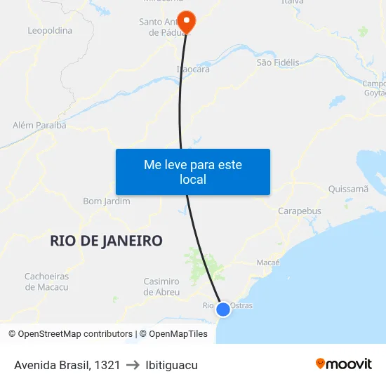 Avenida Brasil, 1321 to Ibitiguacu map