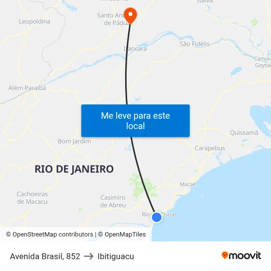 Avenida Brasil, 852 to Ibitiguacu map