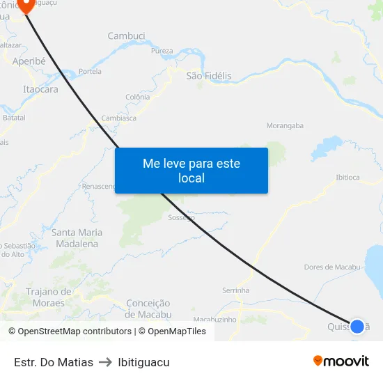 Estr. Do Matias to Ibitiguacu map