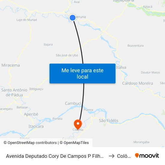 Avenida Deputado Cory De Campos P Filho, 2004 to Colônia map