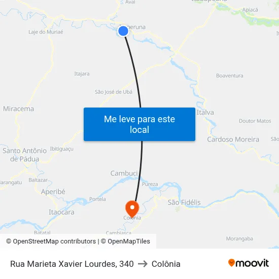 Rua Marieta Xavier Lourdes, 340 to Colônia map