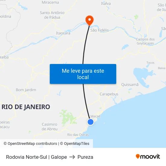 Rodovia Norte-Sul | Galope to Pureza map