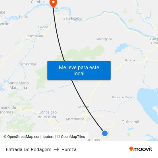 Entrada De Rodagem to Pureza map
