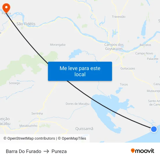 Barra Do Furado to Pureza map