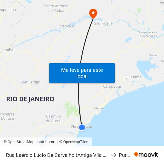 Rua Laércio Lúcio De Carvalho (Antiga Vila Babel ), 769 to Pureza map