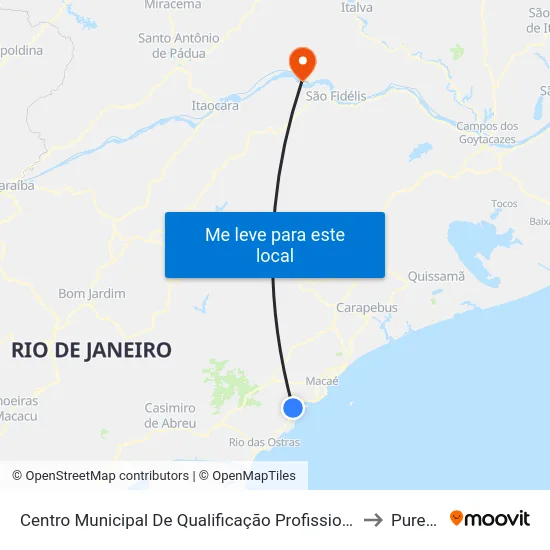 Centro Municipal De Qualificação Profissional to Pureza map