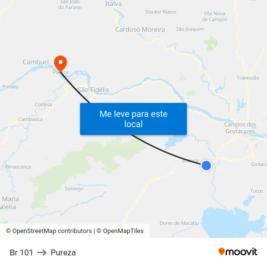 Br 101 to Pureza map