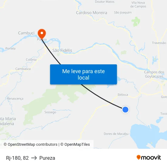 Rj-180, 82 to Pureza map