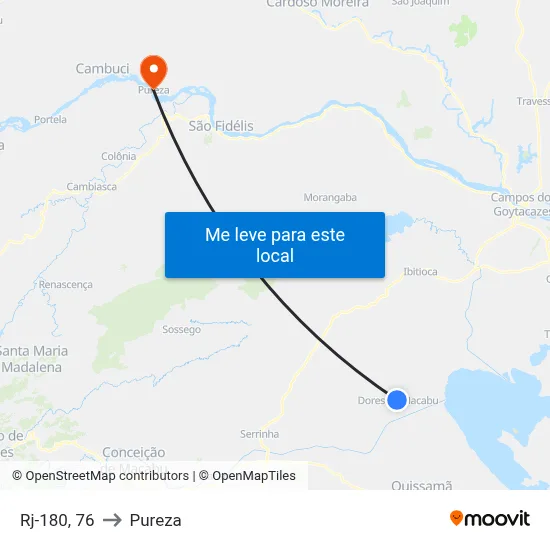 Rj-180, 76 to Pureza map
