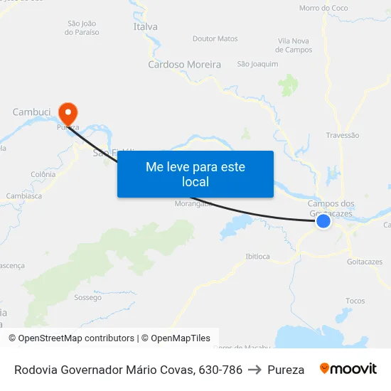 Rodovia Governador Mário Covas, 630-786 to Pureza map