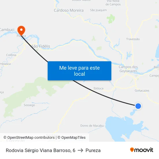 Rodovia Sérgio Viana Barroso, 6 to Pureza map