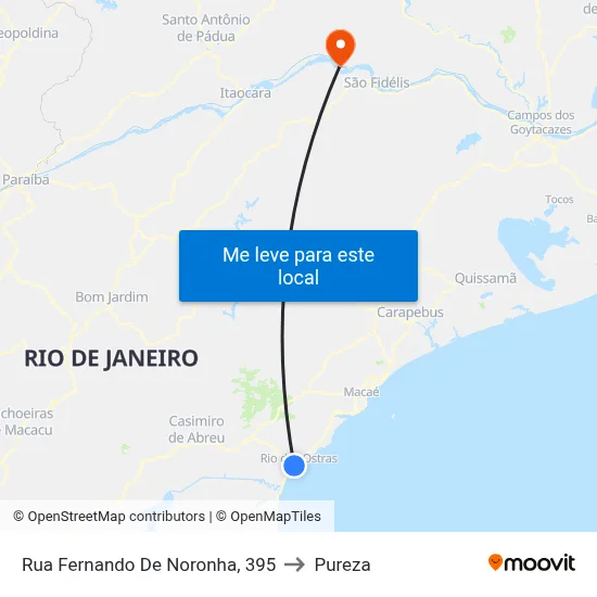 Rua Fernando De Noronha, 395 to Pureza map